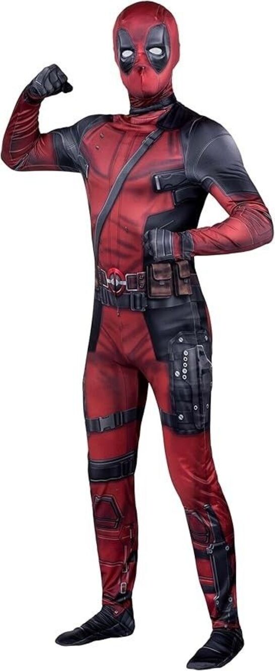 Deadpool Adult XXS Zentai Suit Halloween Costume Official Full Body Spandex